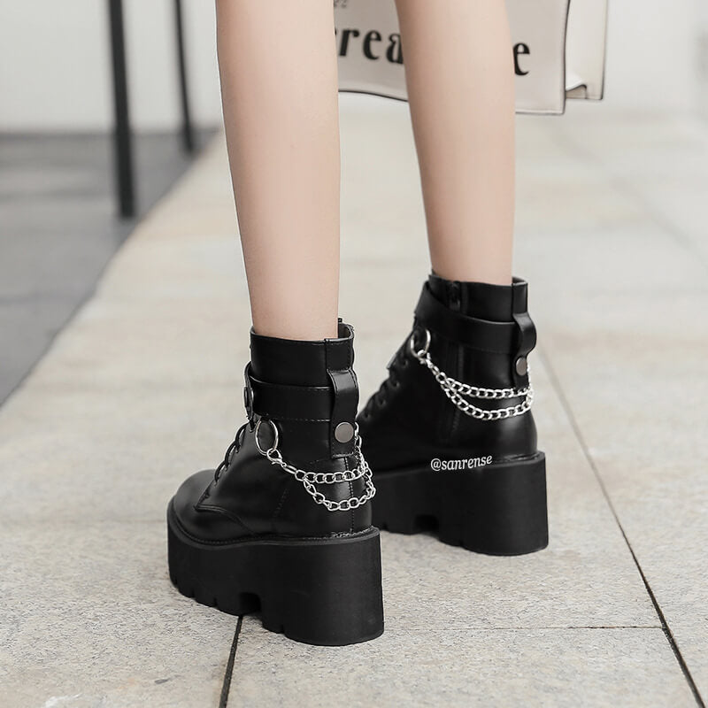 Black Heel Platform Boots