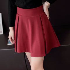 Black Red High Waist Skirt