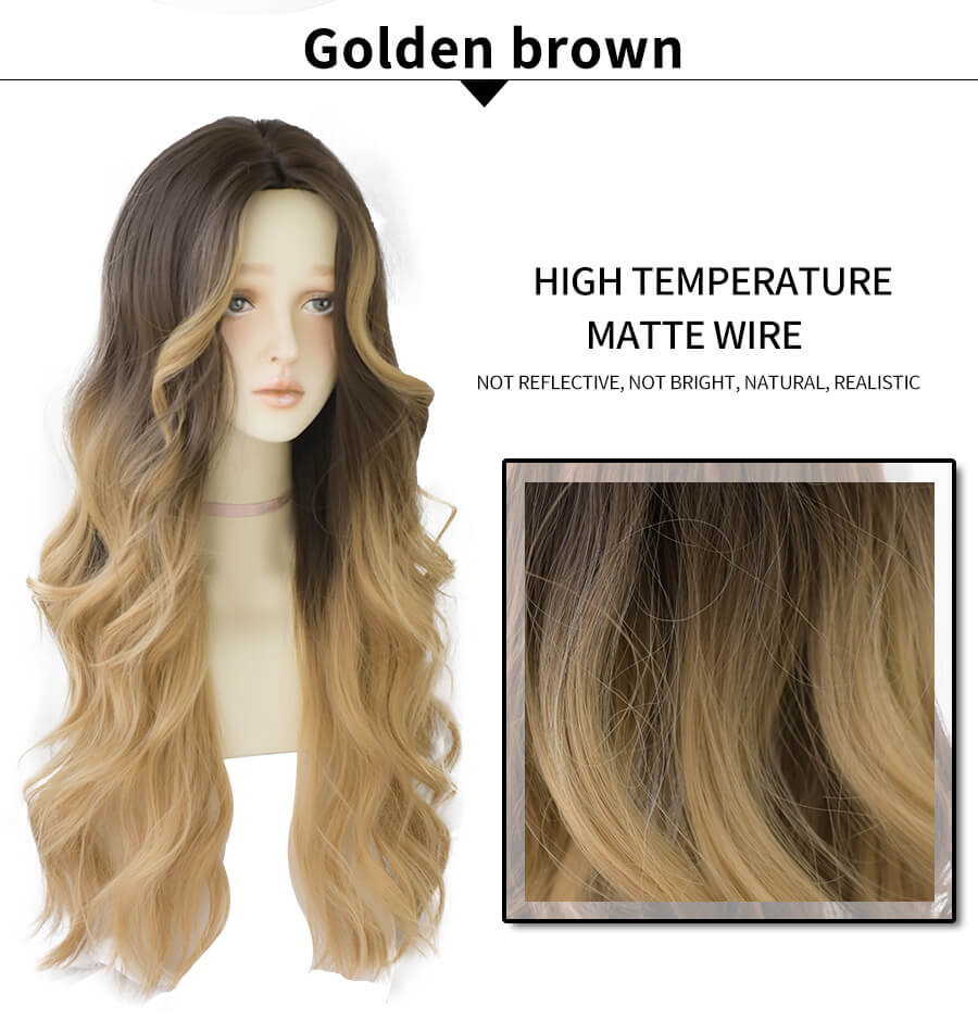 Blonde Long Straight Wave Omber Cosplay Wig