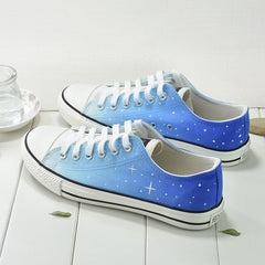 Blue Galaxy Hand-painted Shoes