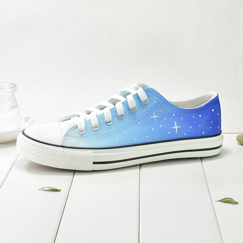 Blue Galaxy Hand-painted Shoes