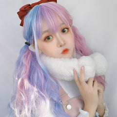 Blue Pink Mixed Lolita Wig