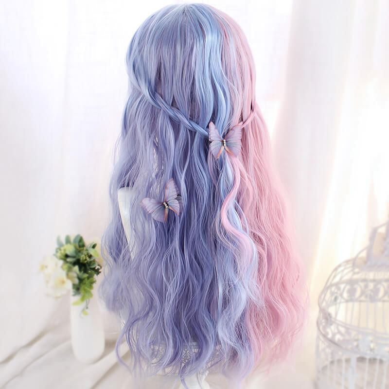 Blue Pink Mixed Lolita Wig