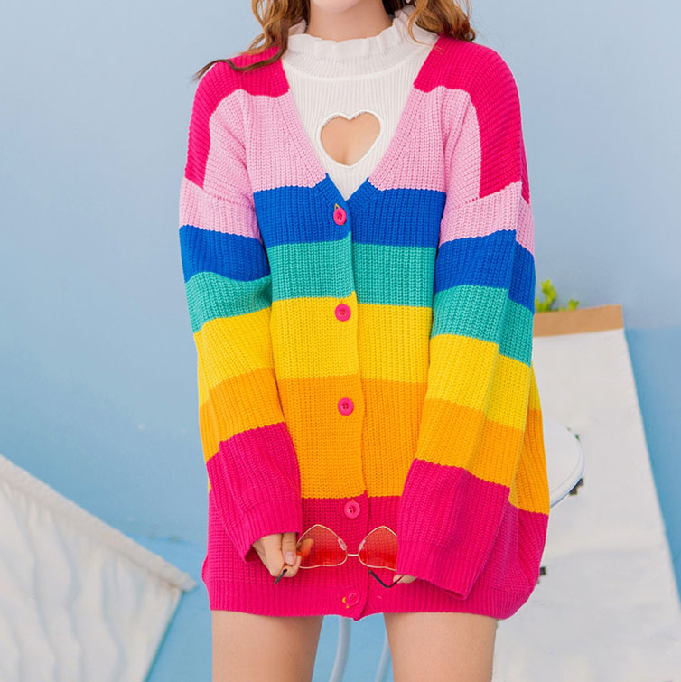 Rainbow Knit Sweater