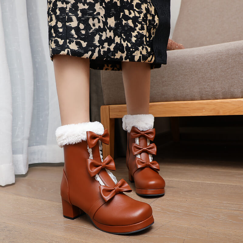 Lolita Bow Candy Boots