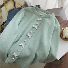 Bow Cardigan Sweater