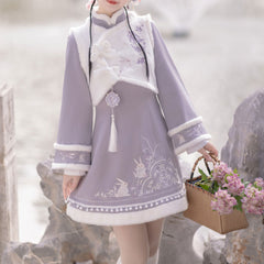 Bow Flower Bunny Dress Set