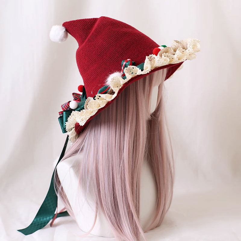 Bow Flower Christmas Hat