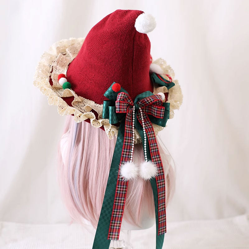 Bow Flower Christmas Hat