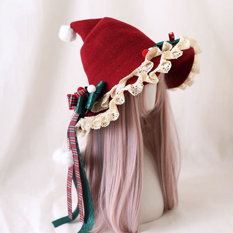 Bow Flower Christmas Hat