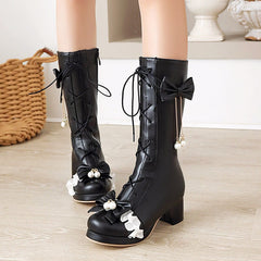 Bow Flower Boots