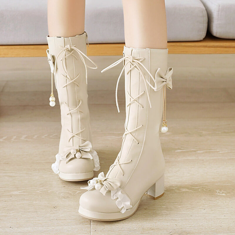 Bow Flower Boots