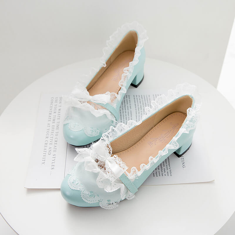 Bow Lace Lolita Shoes