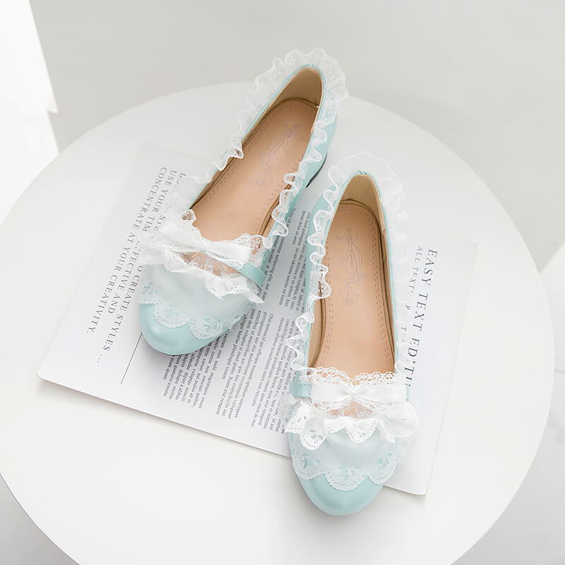 Bow Lace Lolita Shoes