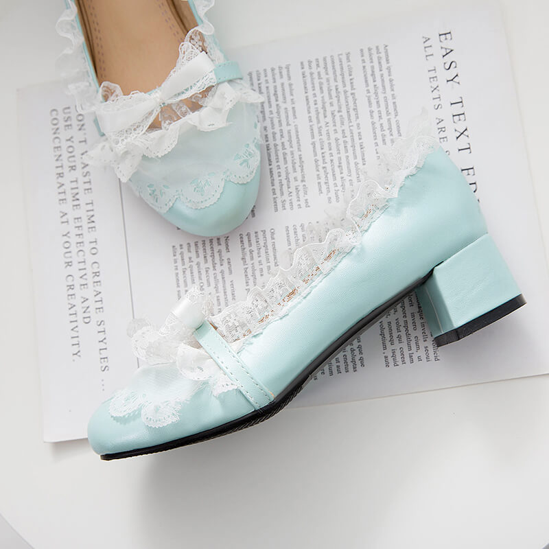 Bow Lace Lolita Shoes