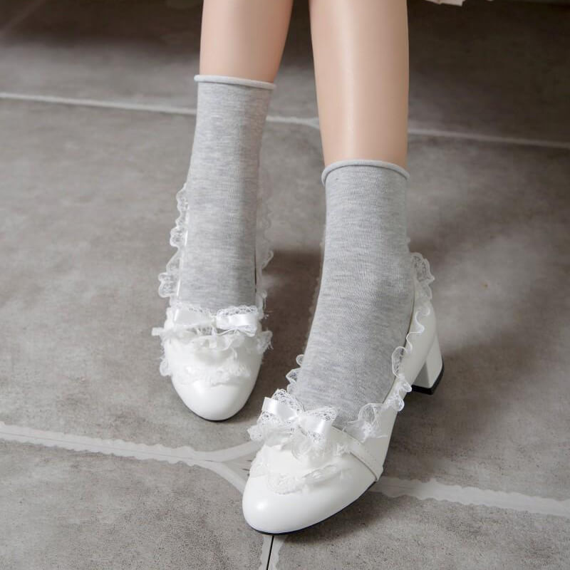 Bow Lace Lolita Shoes