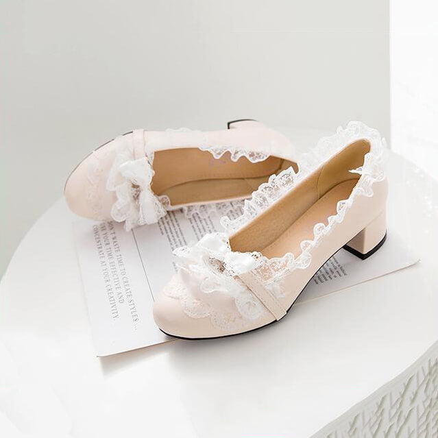 Bow Lace Lolita Shoes