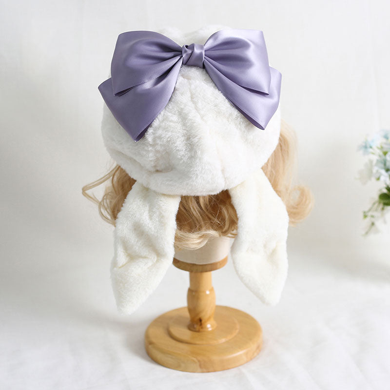 Bow Rabbit Ear Warm Hat