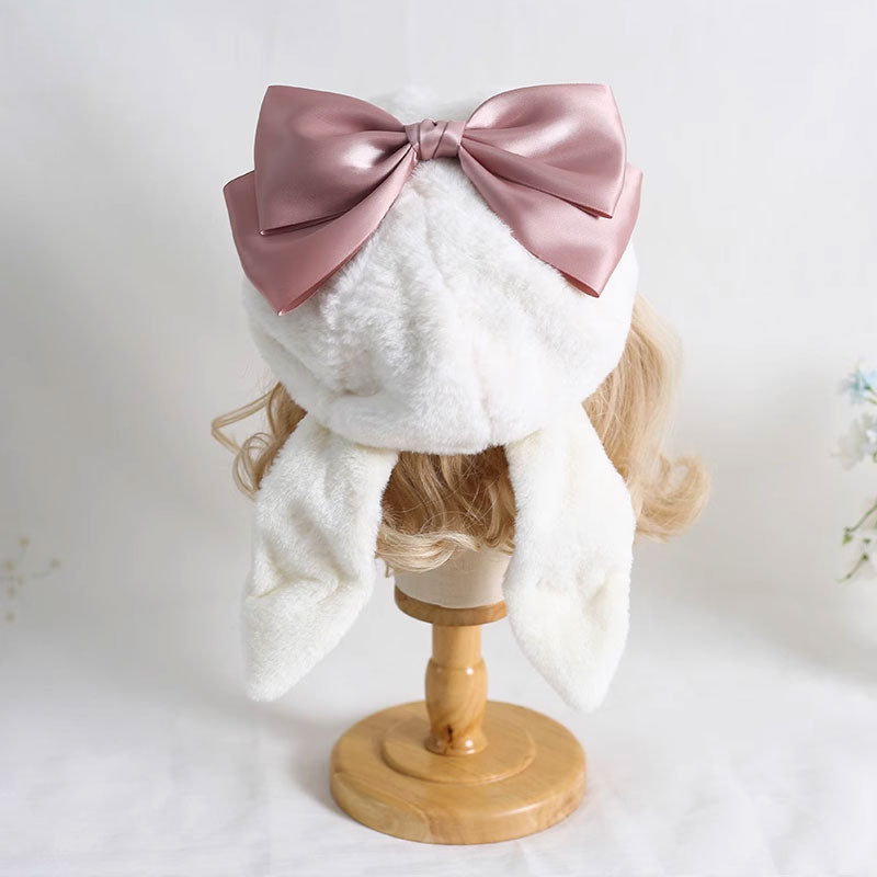 Bow Rabbit Ear Warm Hat