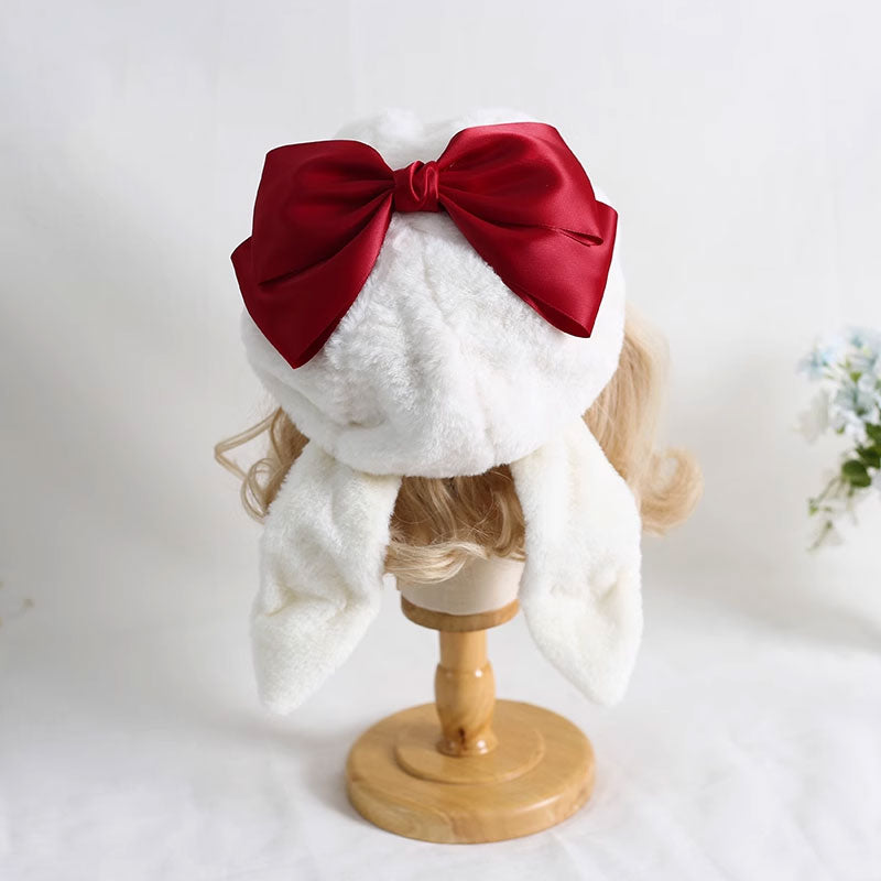 Bow Rabbit Ear Warm Hat