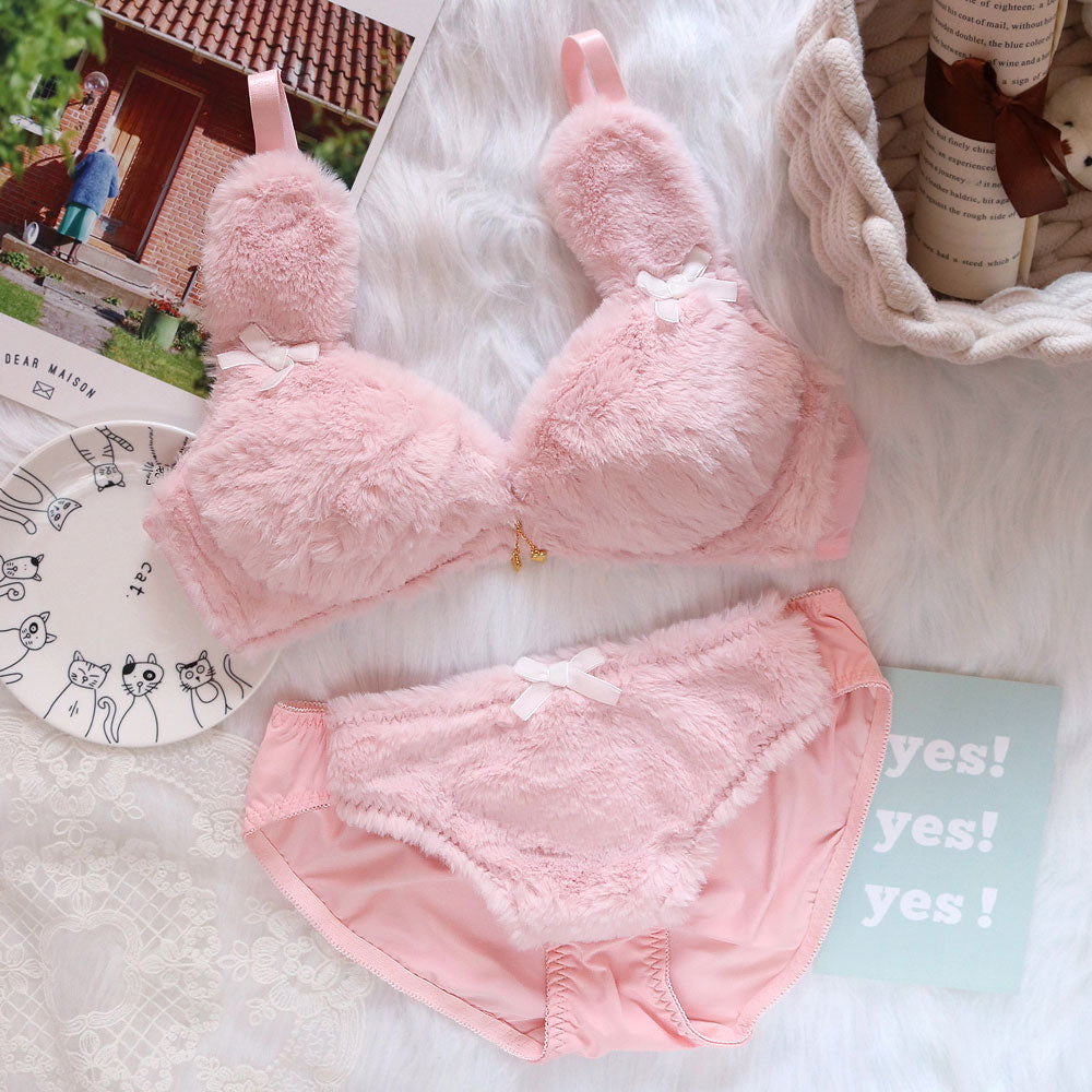 Bow Rabbit Plush Lingerie