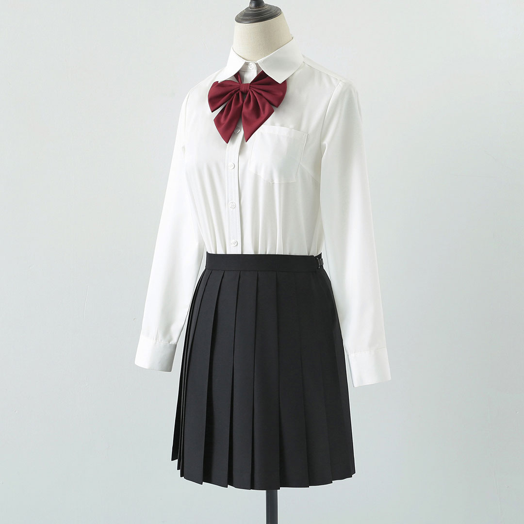 Bow Shirt Jk Pleated Skirt Uniform Set