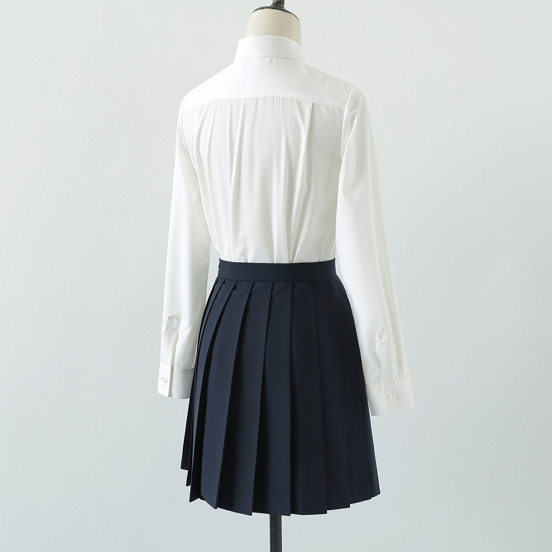 Bow Shirt Jk Pleated Skirt Uniform Set