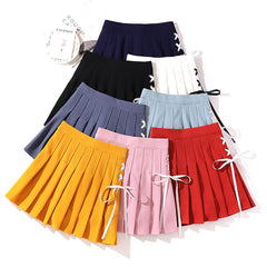 Bow Tie Pleated Skirt