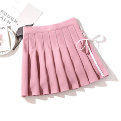 Bow Tie Pleated Skirt