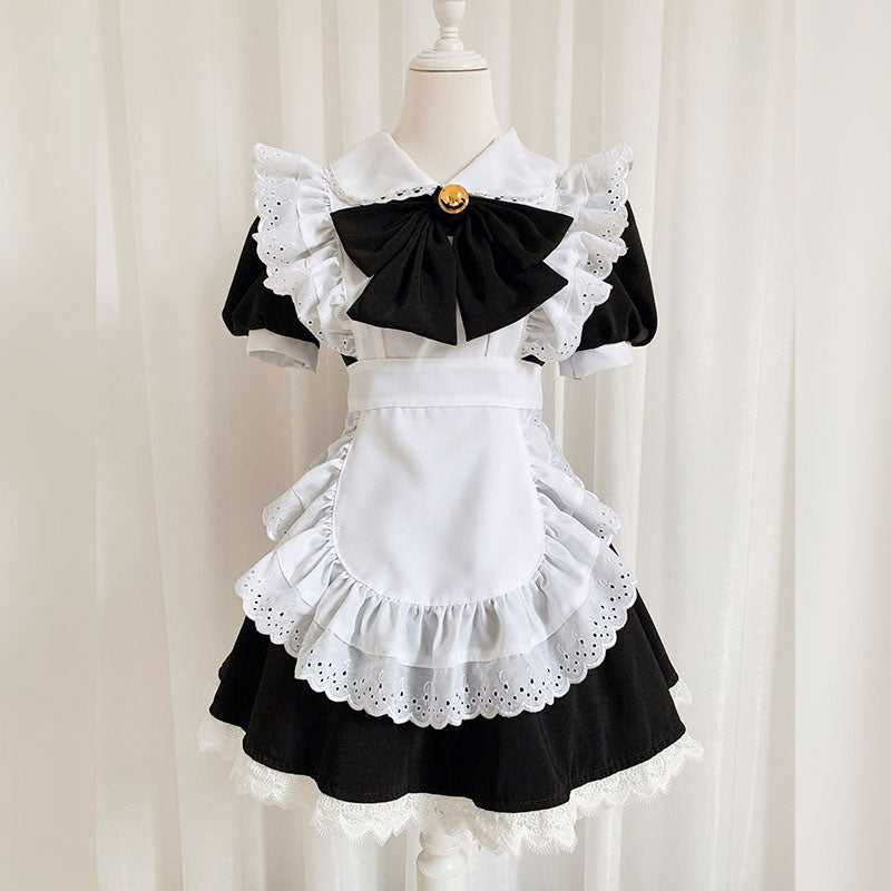 Bowknot Anime Maid Uniform Dress