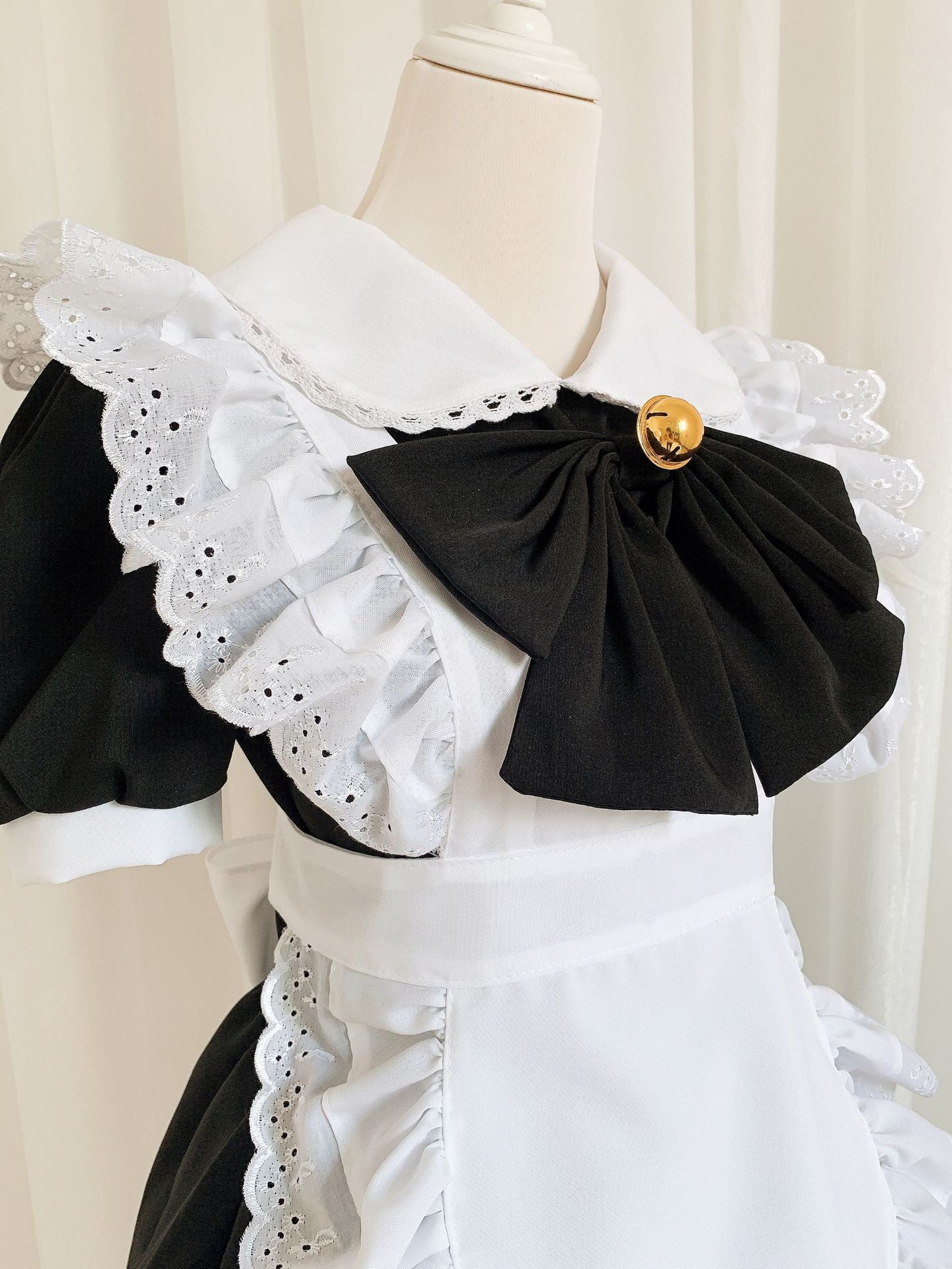 Bowknot Anime Maid Uniform Dress