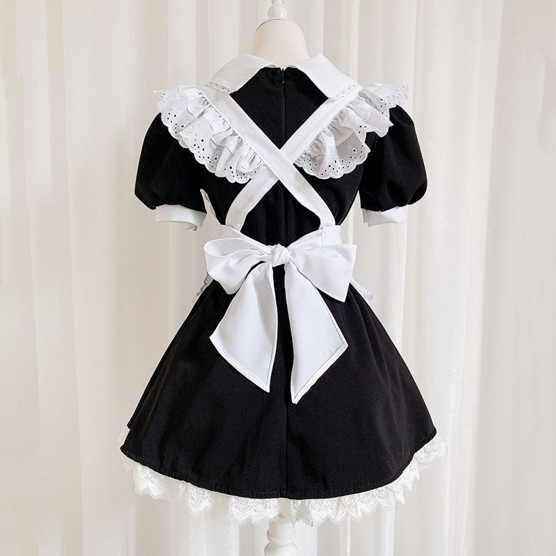 Bowknot Anime Maid Uniform Dress