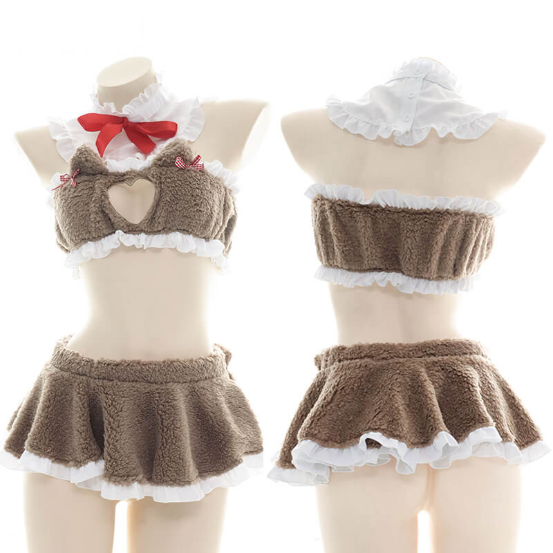 Bowknot Cat Ears Love Lingerie