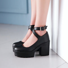 Buckle Platform Shoes