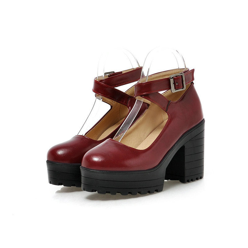 Buckle Platform Shoes