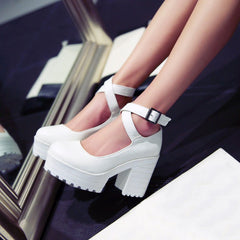 Buckle Platform Shoes