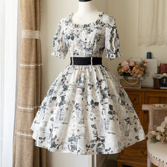 Butterfly Flower Elegant Dress