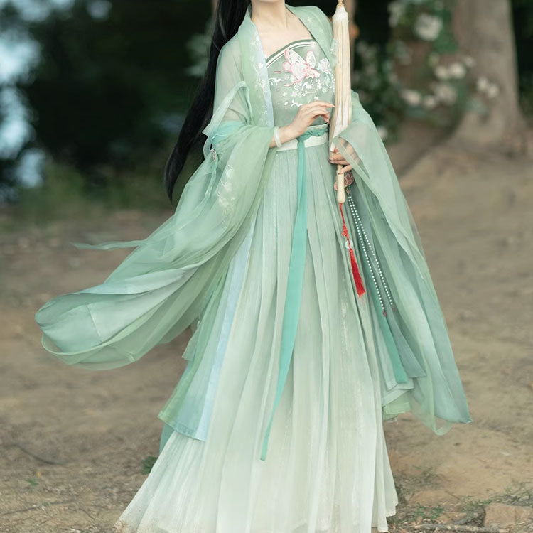 Butterfly Flower Hanfu Dress Set