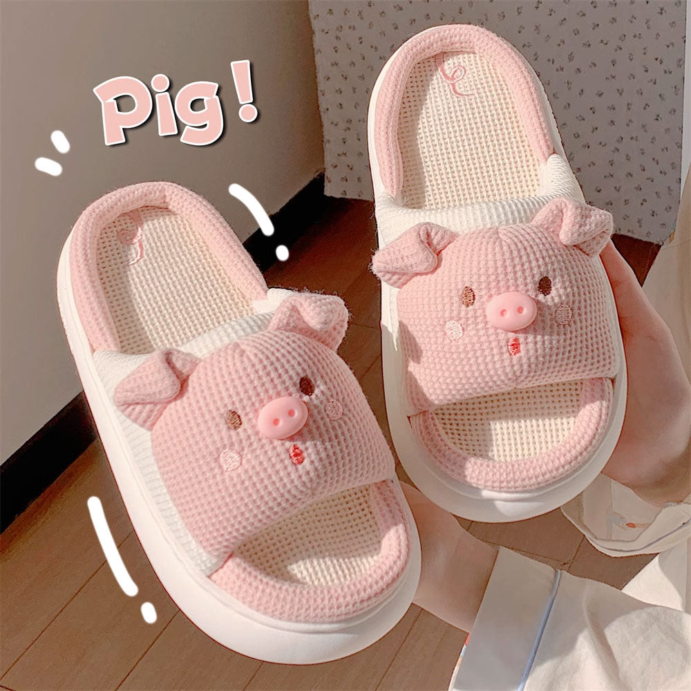 Cartoon Animal Pig Slippers