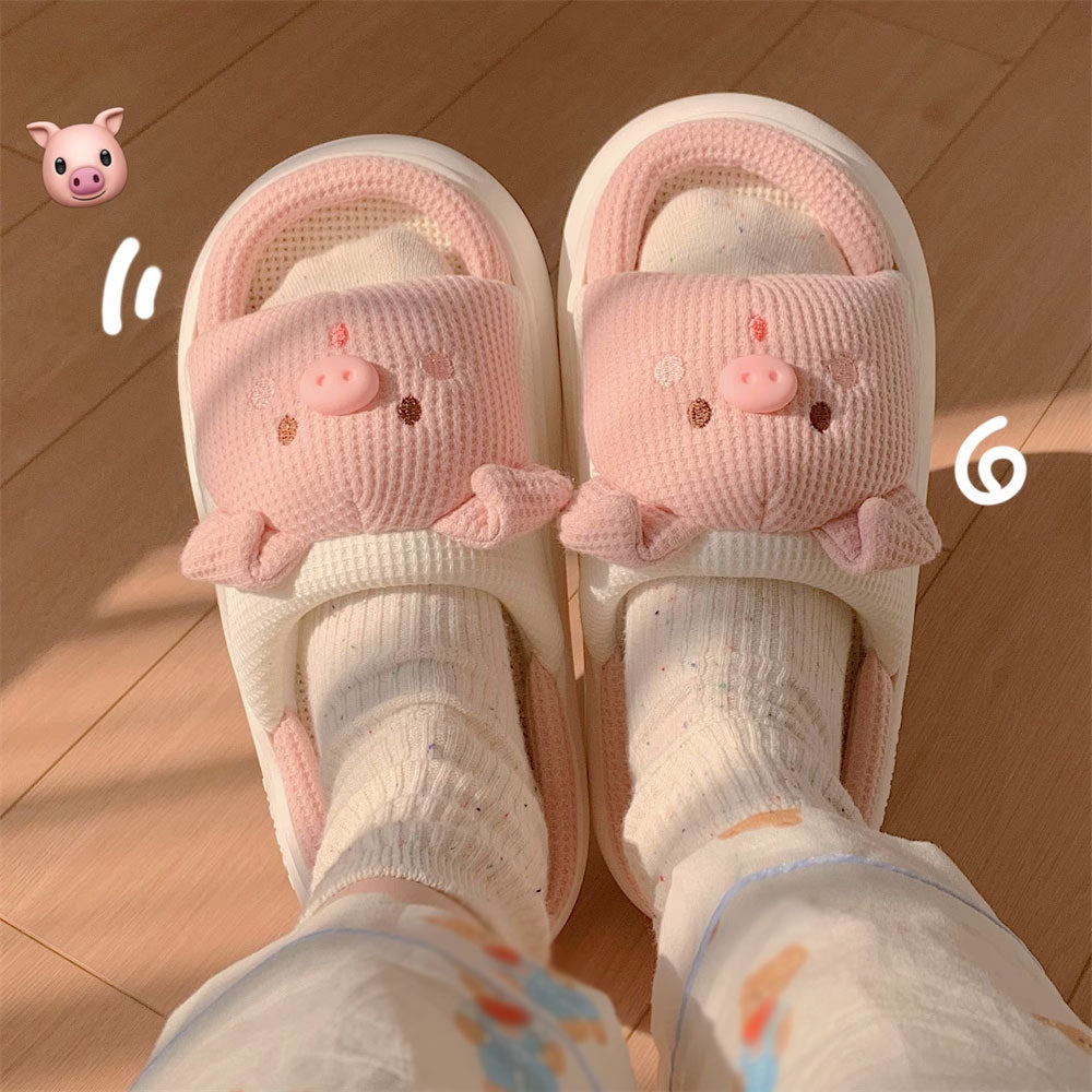 Cartoon Animal Pig Slippers