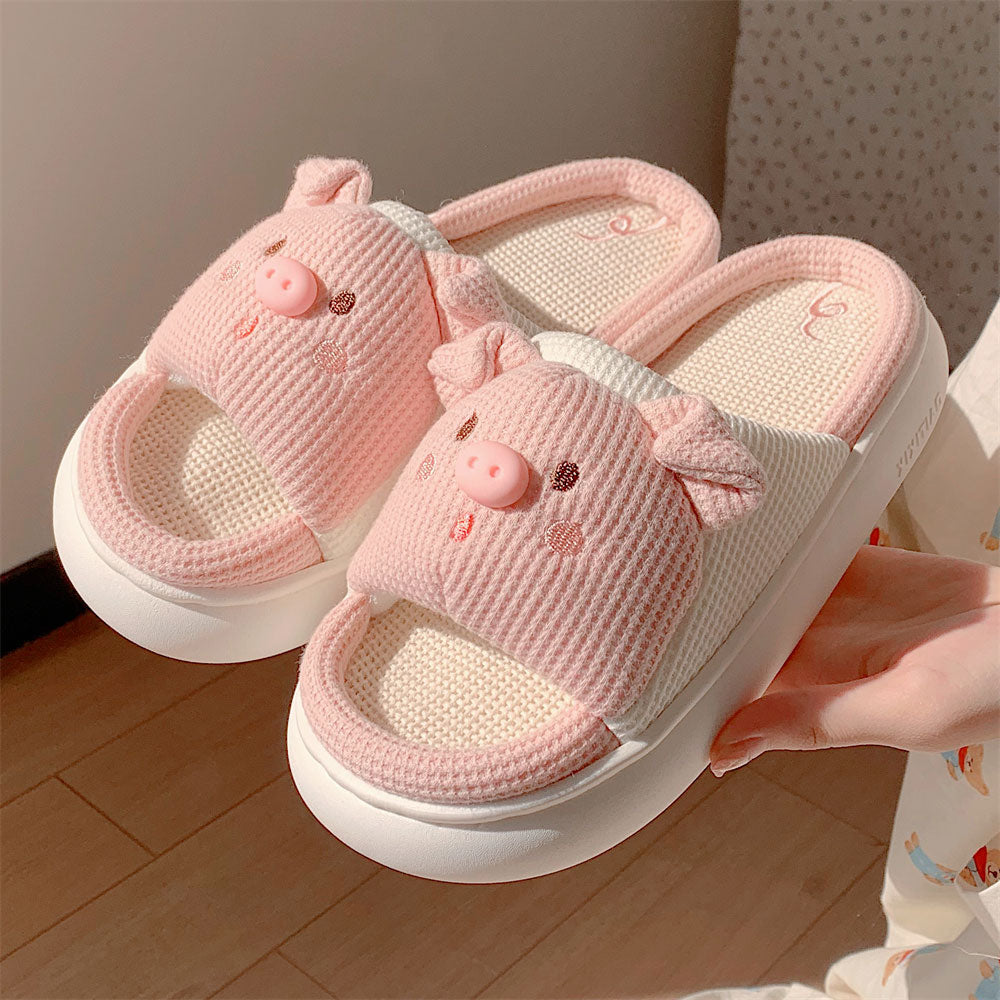 Cartoon Animal Pig Slippers