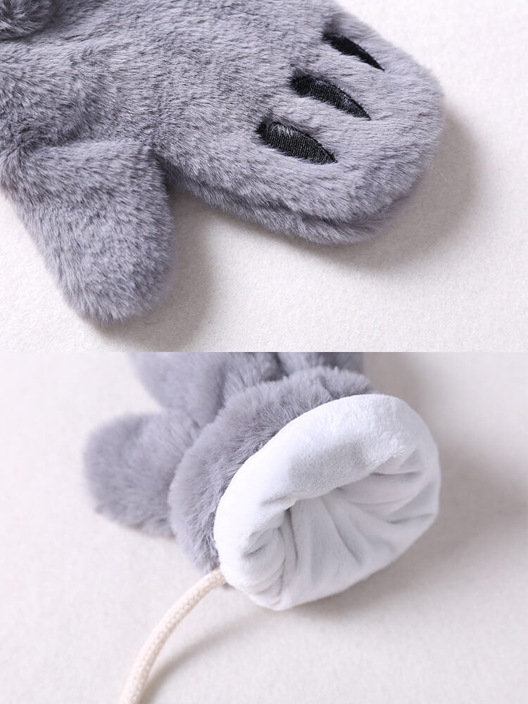 Cartoon Koala Plush Gloves