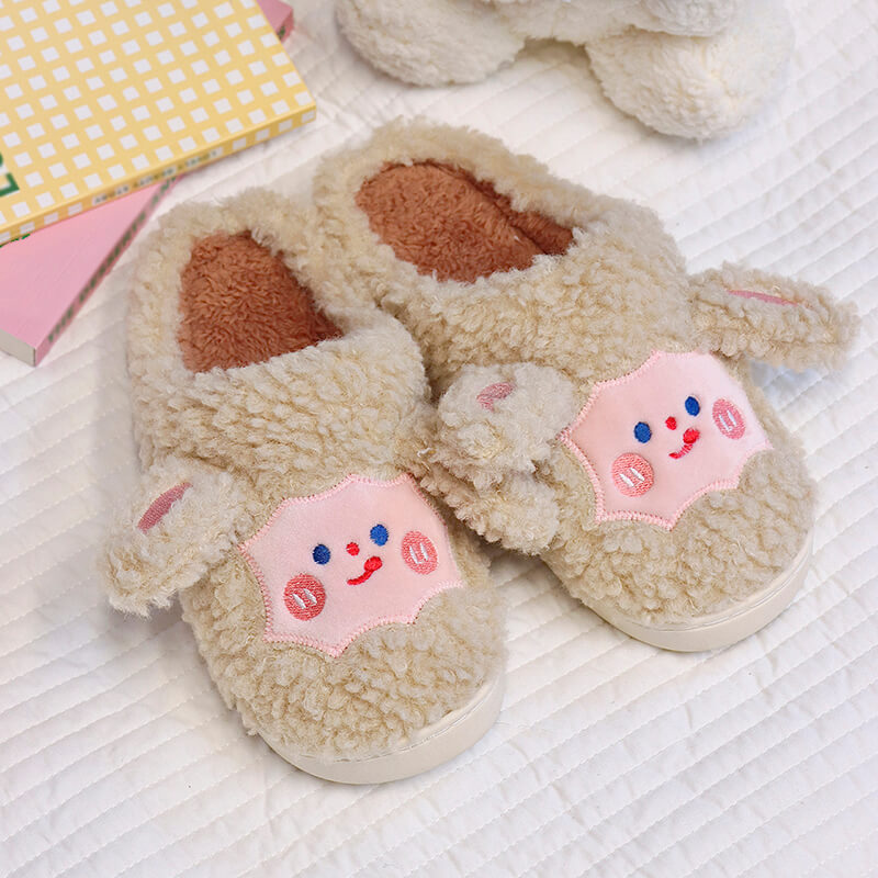 Cartoon Sheep Plush Slippers