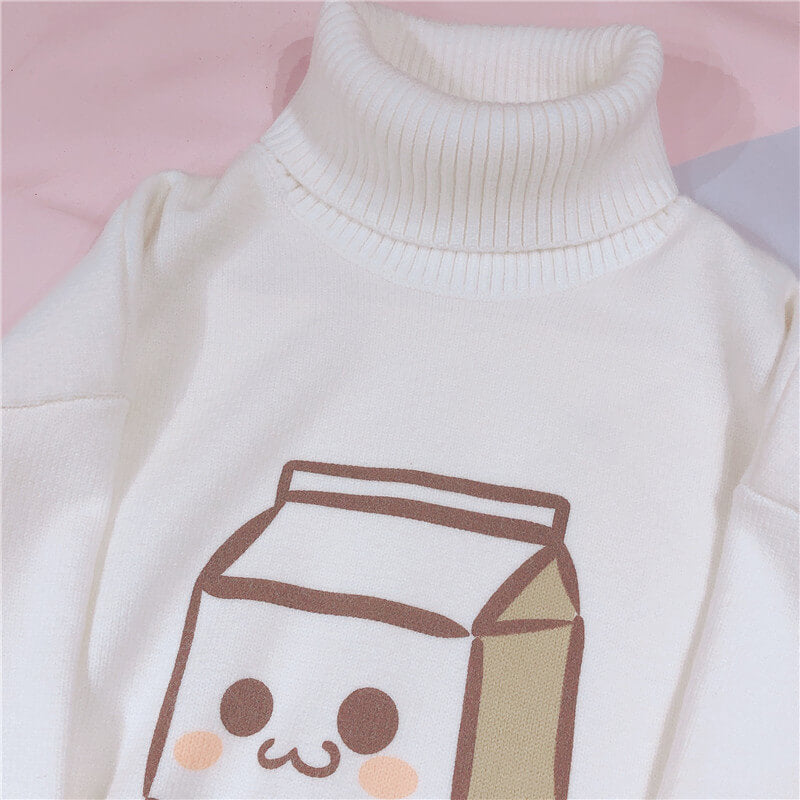 Cartoon Milk Box Sweater