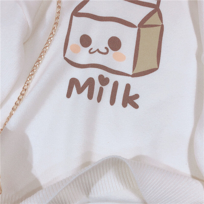 Cartoon Milk Box Sweater