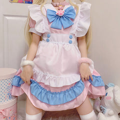 Cat Bow Maid Uniform Dress