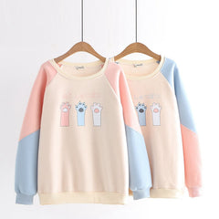 Cat Paw Pullover Sweatshirt