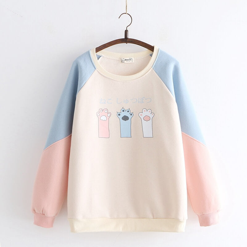 Cat Paw Pullover Sweatshirt