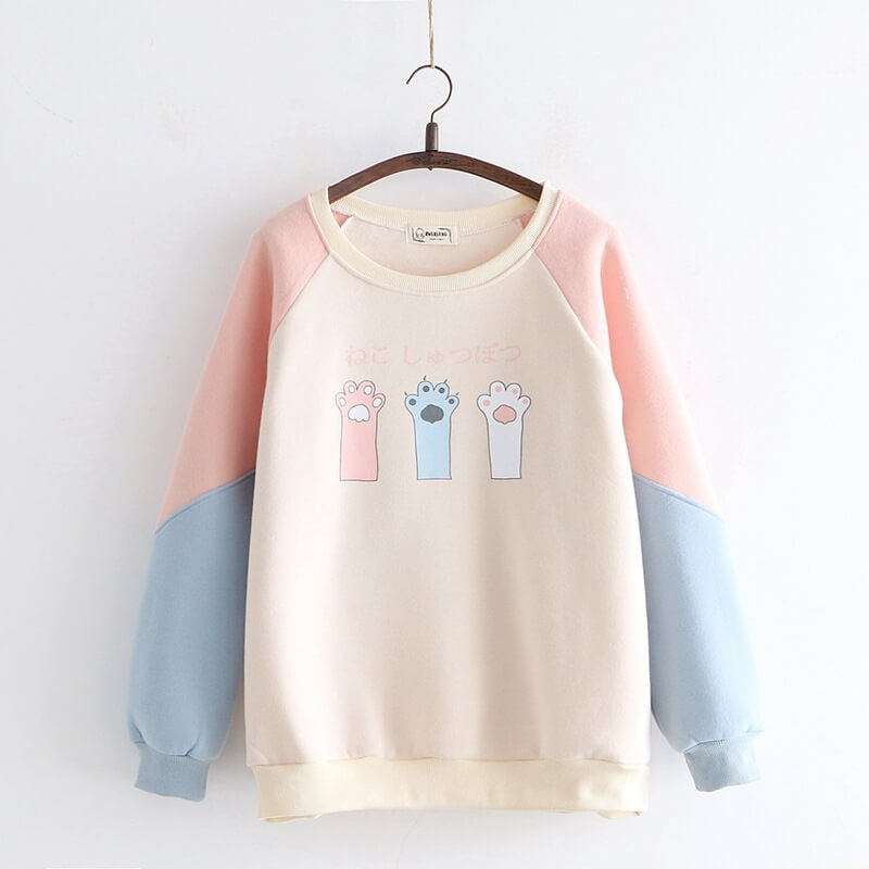 Cat Paw Pullover Sweatshirt