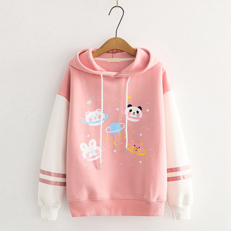 Cat Planet Rabbit Hoodie